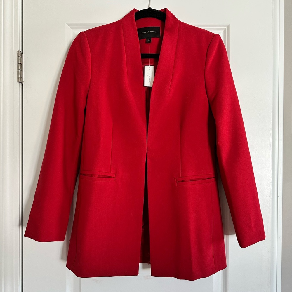 Banana Republic Vibrant Red Women's Blazer